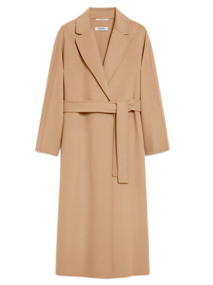 Max Mara Midi-Length Wool Coat With Notch Lapel
