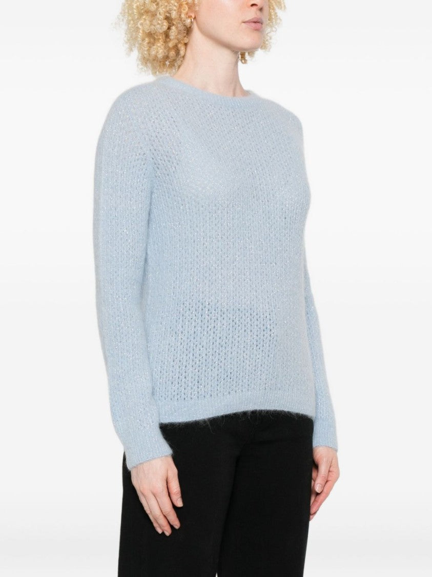 Liu Jo Textured Knit Sweater With Crew Neck