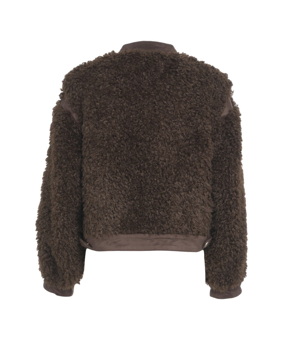 Bully Cropped Jacket With Synthetic Fur Accents