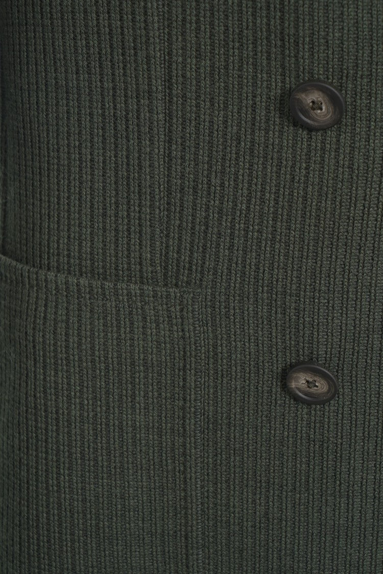 Tagliatore Double-Breasted Ribbed Knit Blazer