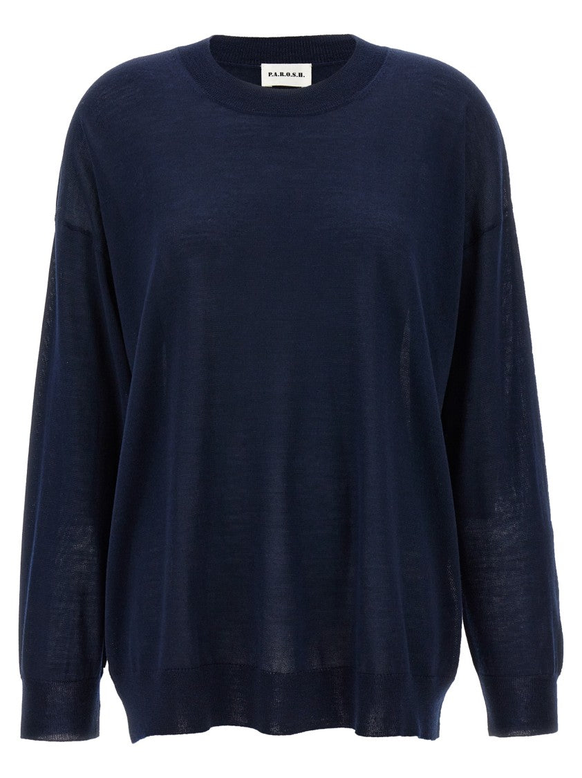 P.A.R.O.S.H. Lightweight Wool Blend Crew-Neck Sweater