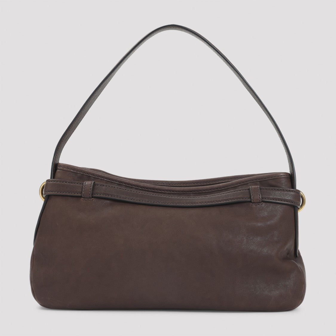 Miu Miu Brown Lamb Leather Aventure Shoulder Bag