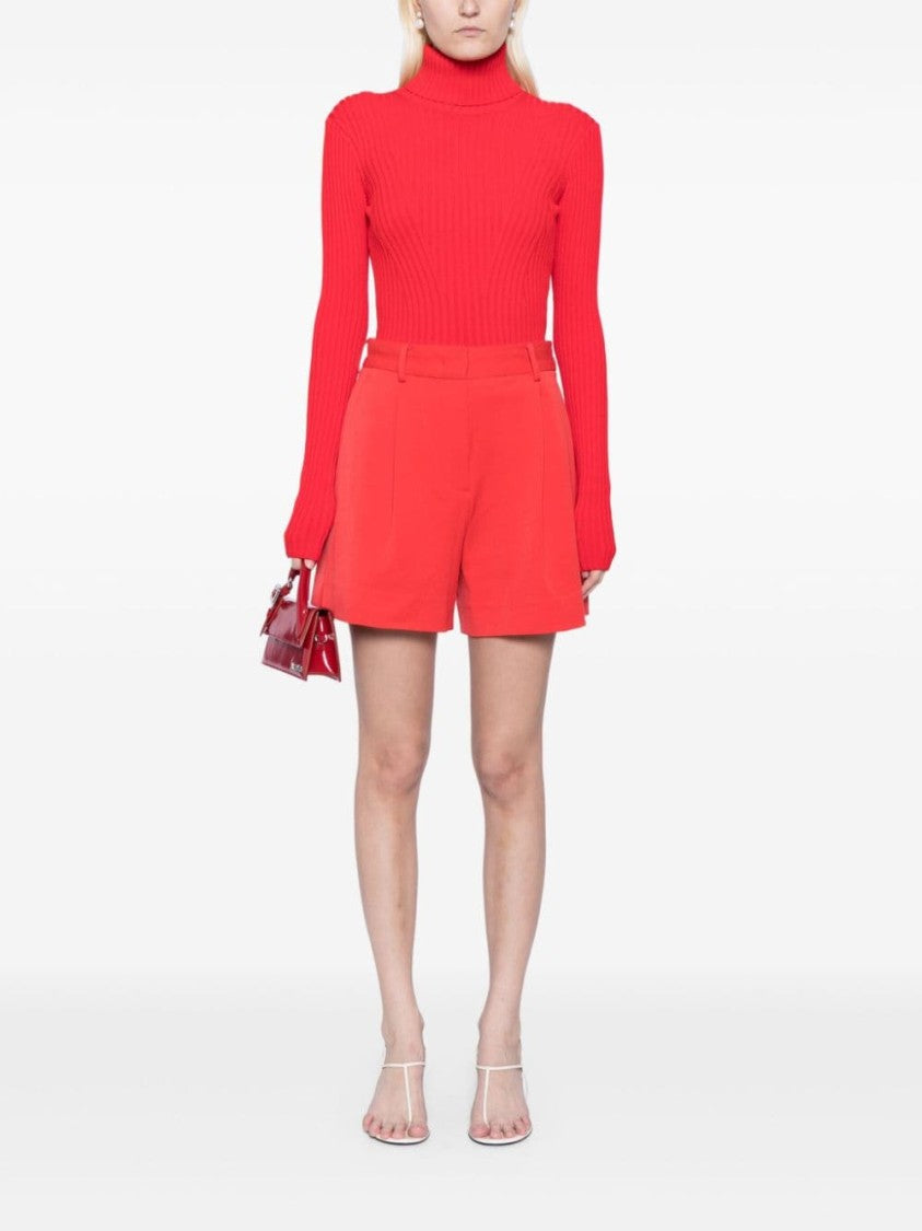 Staud Cardinal Red Roll Neck Sweater