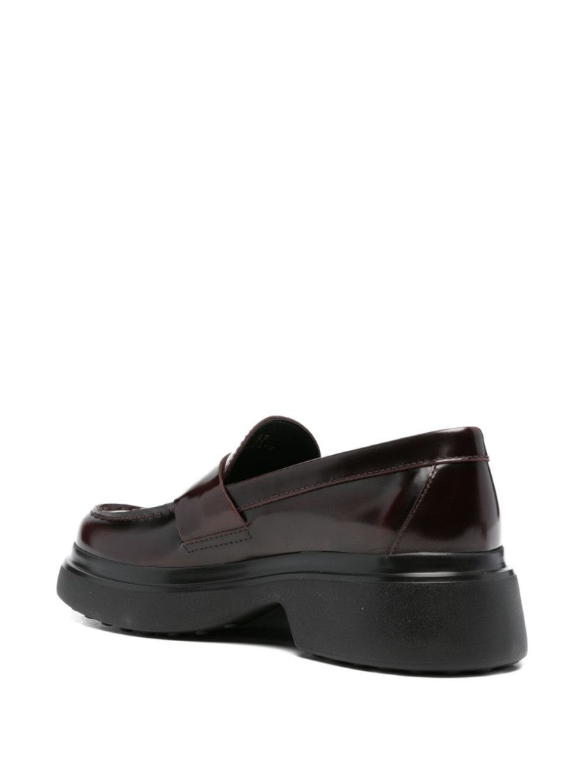 Tod's Brown Calfskin Sandals With Polished Finish