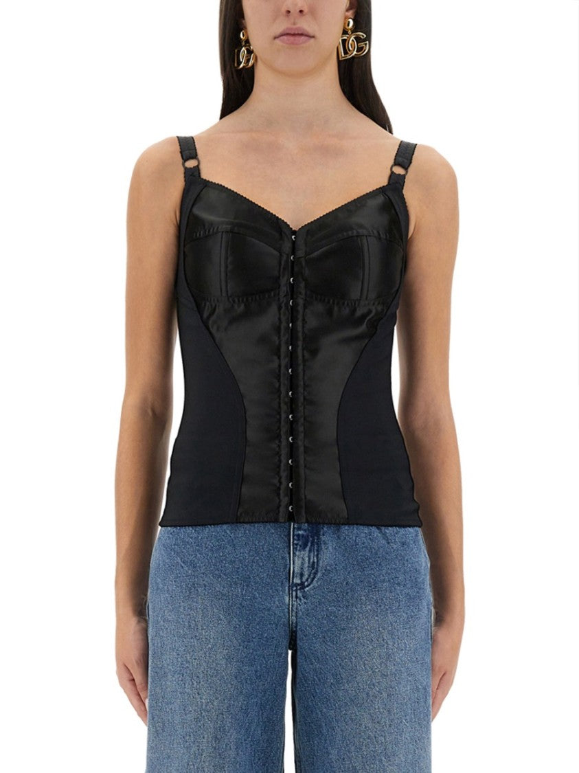 Dolce & Gabbana Satin Bustier Top
