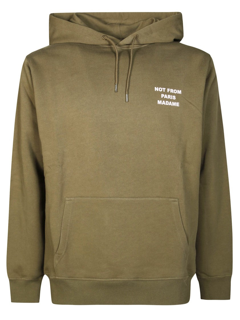 Drôle De Monsieur Relaxed-Fit Black Hoodie With Drawstring