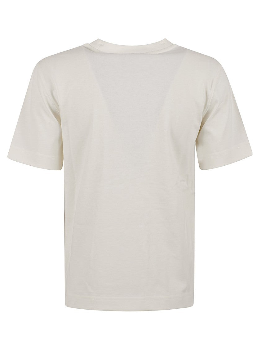 Burberry Check Motif T-Shirt With Logo Lettering