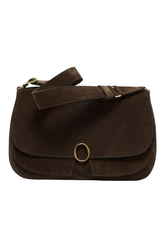 Orciani Kate Handbag In Velvety Brown Leather