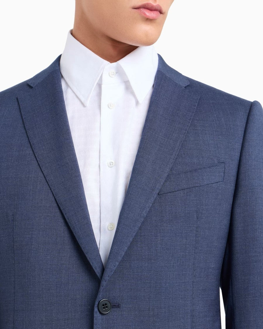 Emporio Armani Slim Fit Two-Piece Suit In Atlantic Deep