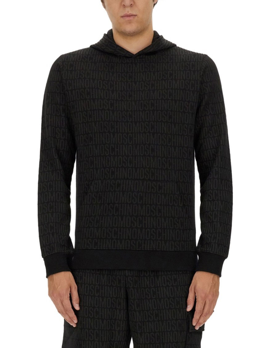 Moschino All-Over Logo Print Sweatshirt