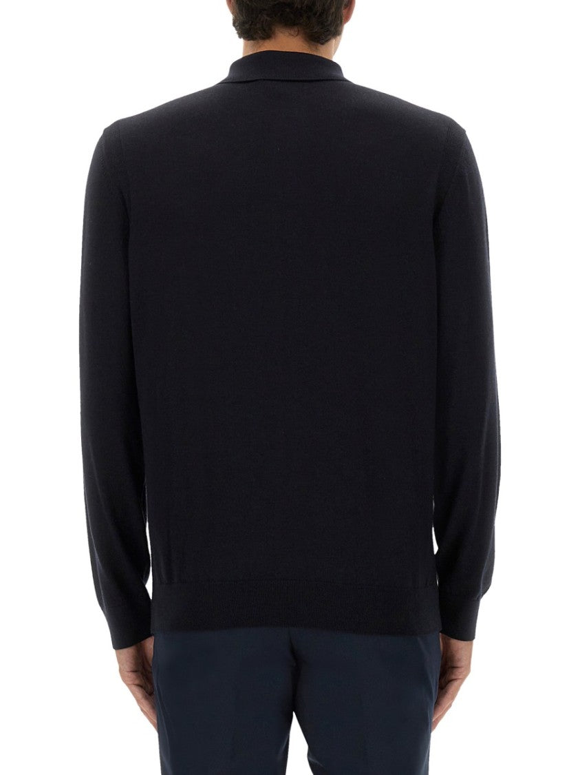 Boss Camel Classic Knitted Polo With Three-Button Placket