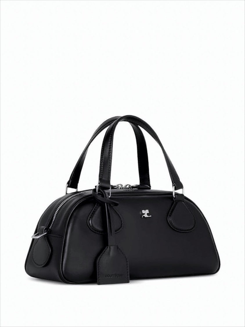Courrèges Elongated Calf Leather Crossbody Bag With Adjustable Strap