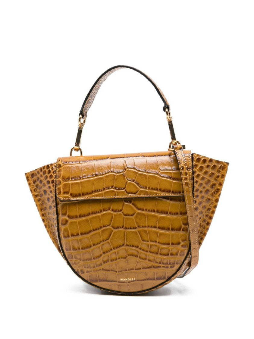 Wandler Hortensia Mini Tote Bag In Crocodile-Embossed Calf Leather