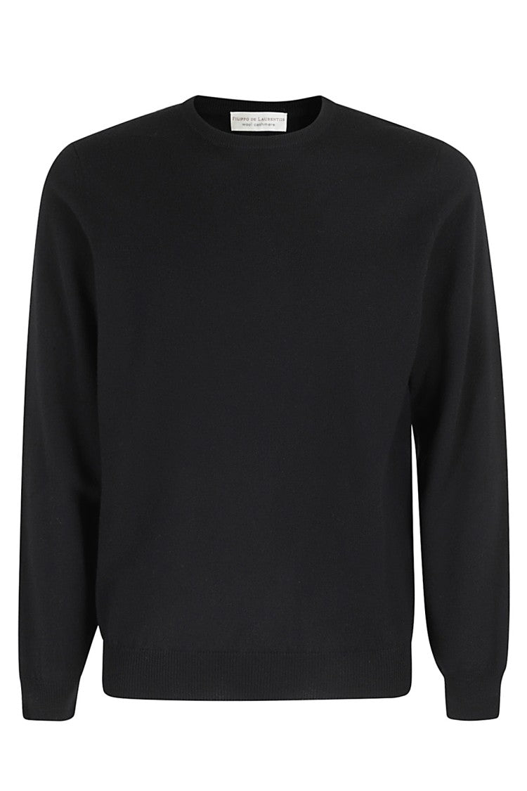 Filippo De Laurentis Classic Crew Neck Sweater In Cashmere-Wool Blend