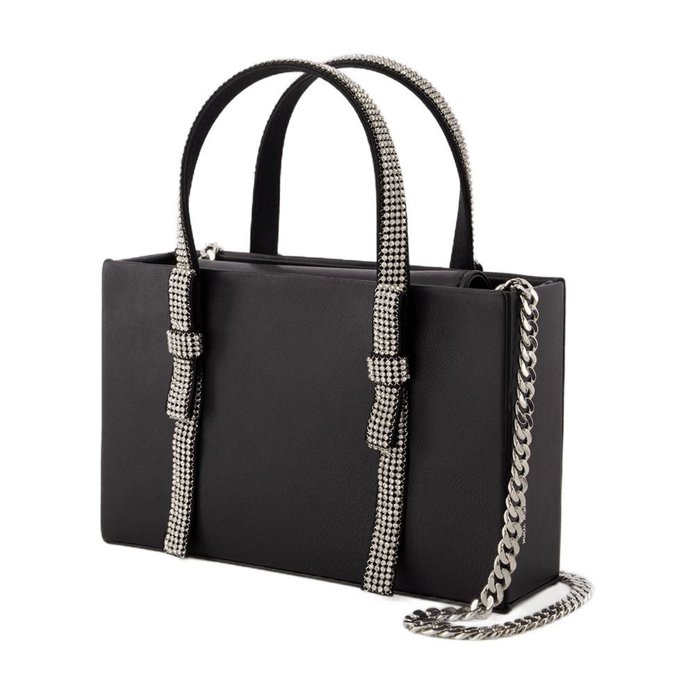 Kara Bow Midi Bag - Leather - Black