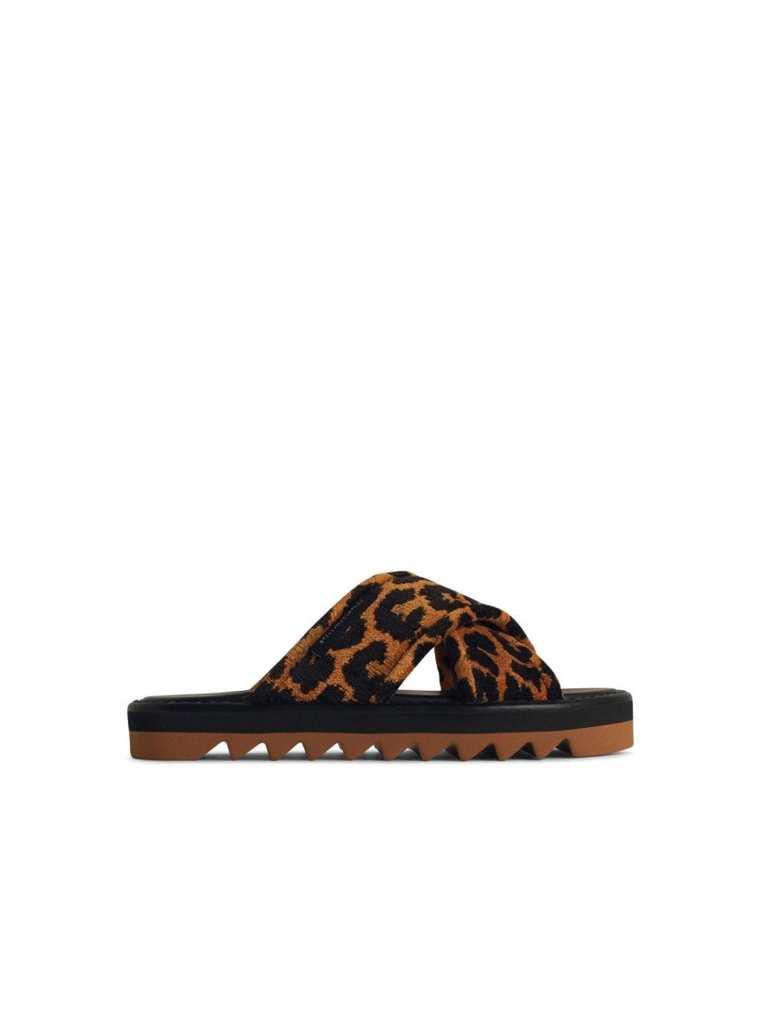 Stella Mccartney Leo' Multicoloured Leather Blend Slippers