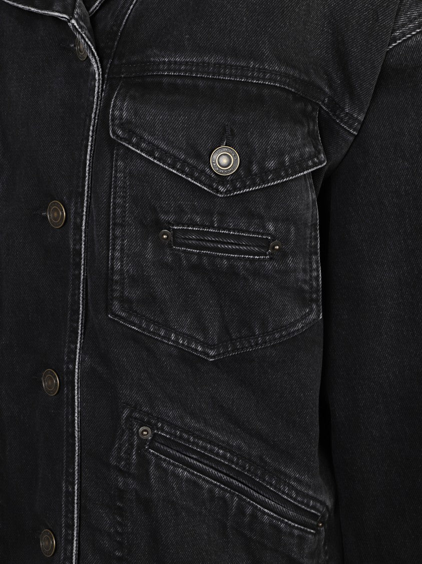 Isabel Marant Pimia Denim And Faux Fur Jacket