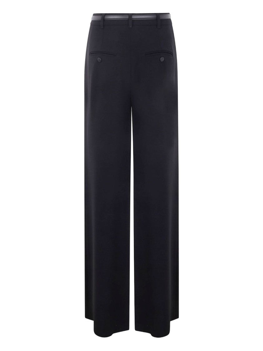 Max Mara Wide-Leg Trousers With Belted Waist And Minimalist Design
