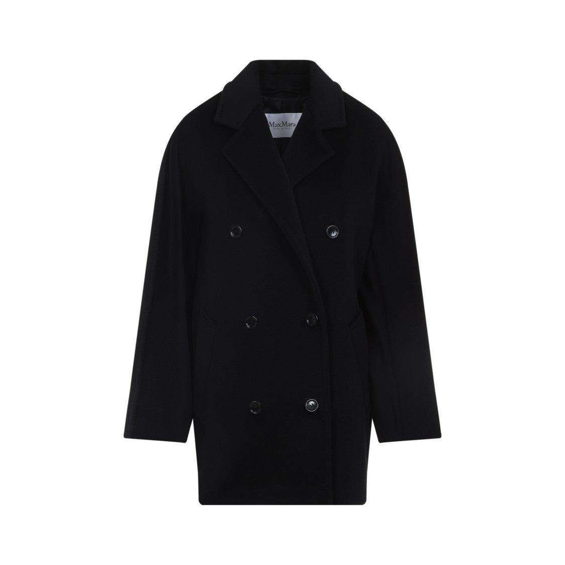 Max Mara Double-Breasted Wool-Cashmere Blend Coat With Notched Collar