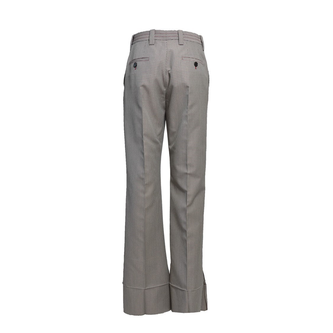 Marni Multicolor Houndstooth Wool Blend Straight Pants