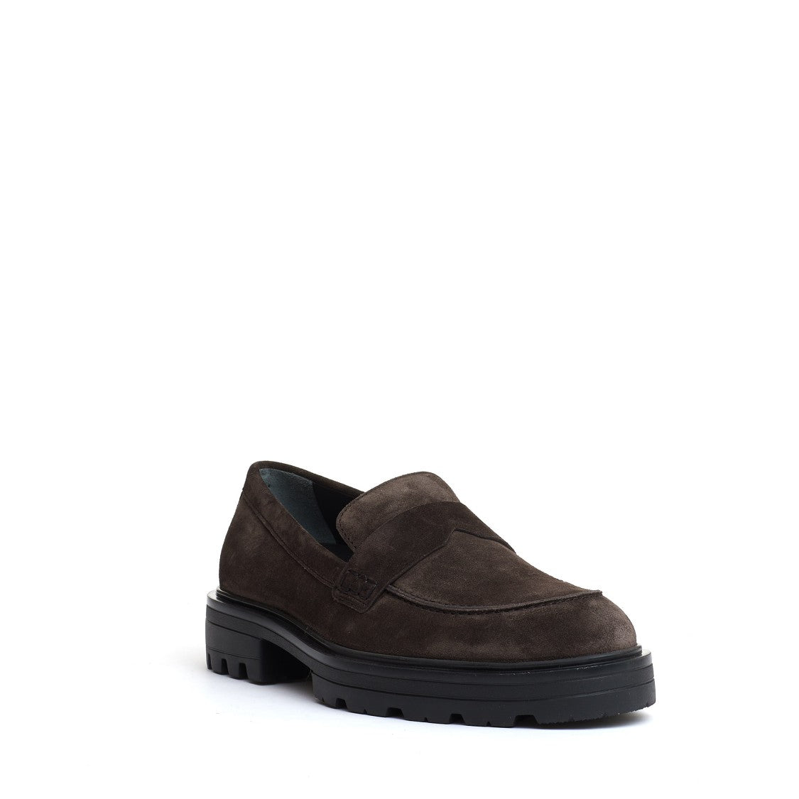 Hogan Mocassino Camoscio Marrone Carroarmato