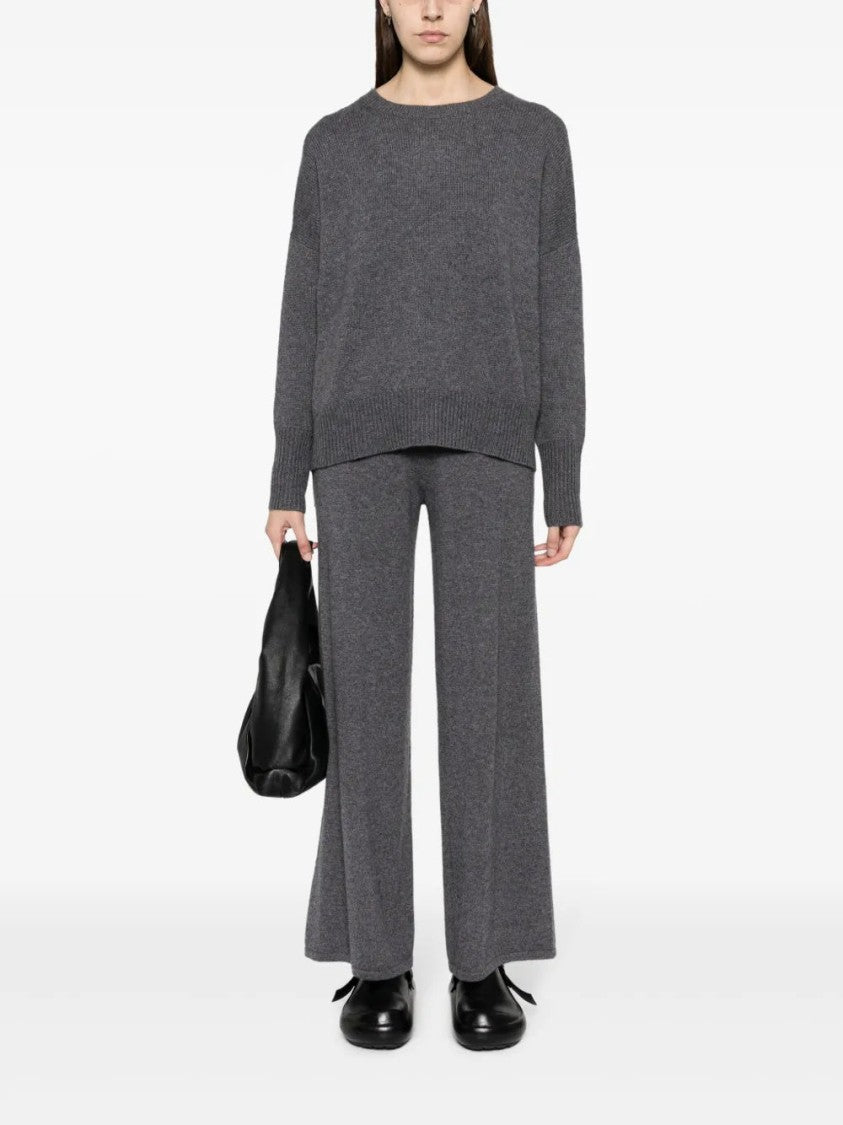 Lisa Yang High-Rise Cashmere Trousers With Drawstring Waist And Wide-Leg Design