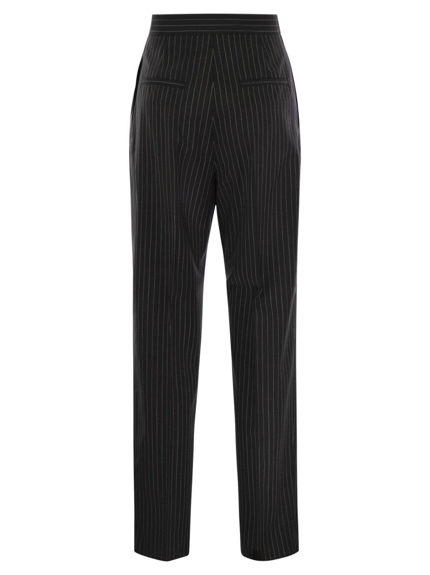 Max Mara Sesamo - Carrot Trousers In Wool Cloth