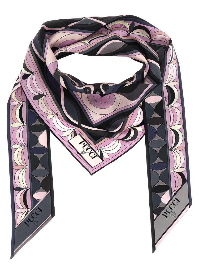 Emilio Pucci Triangle Pattern Silk Twill Bandeau