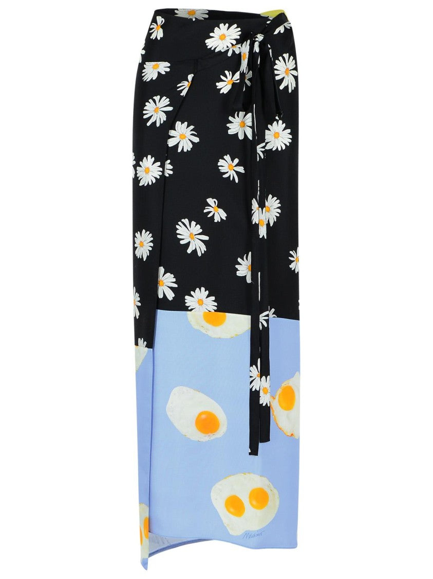 Moschino Patchwork' Black Silk Skirt