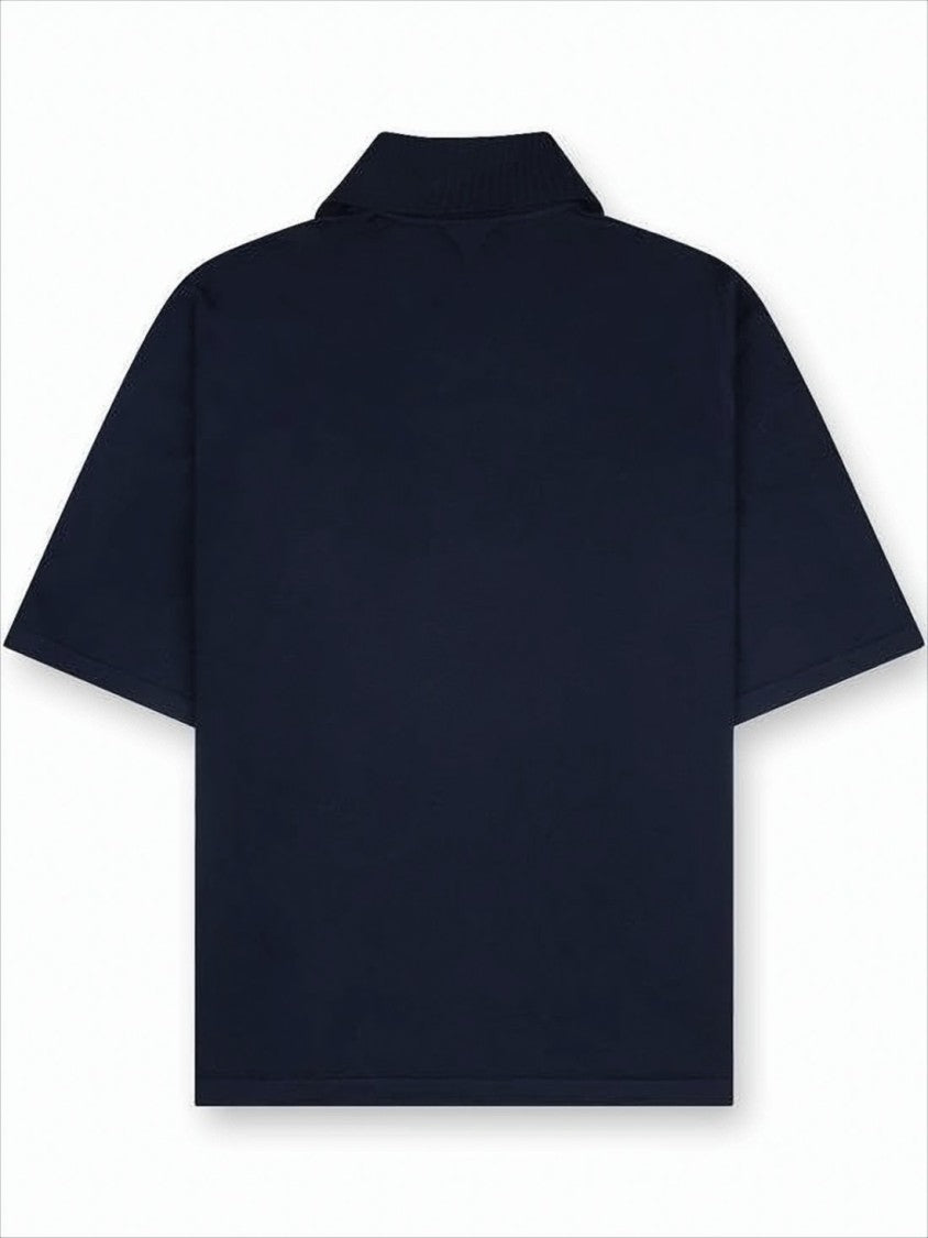 Bottega Veneta Blue Polo Shirt With Classic Collar