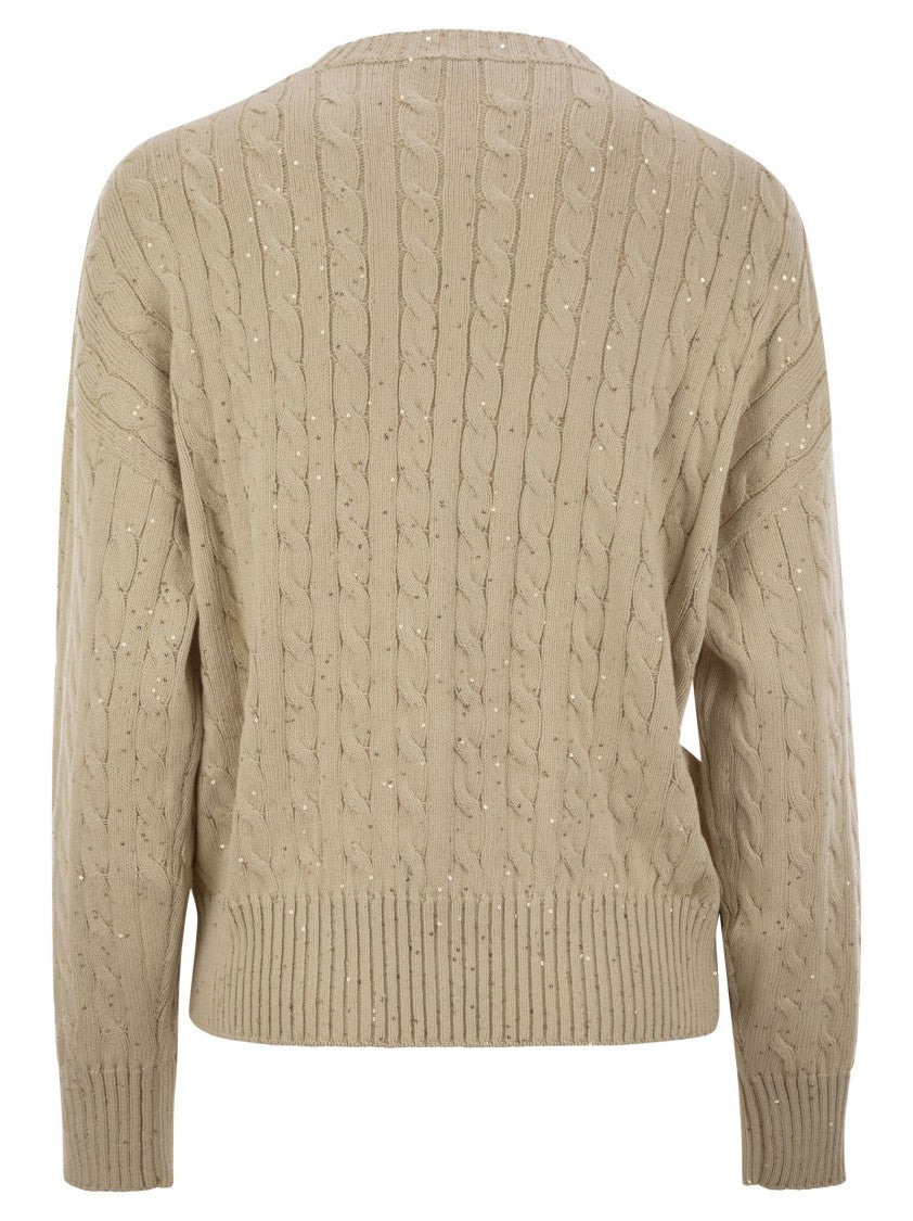 Brunello Cucinelli Dazzling Cables Cotton Jersey