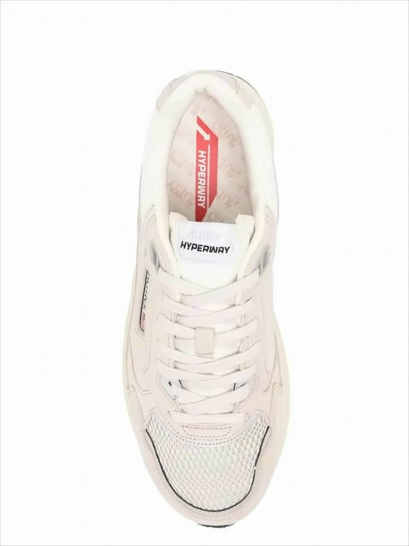 Autry Layered Design Suede And Mesh Sneakers