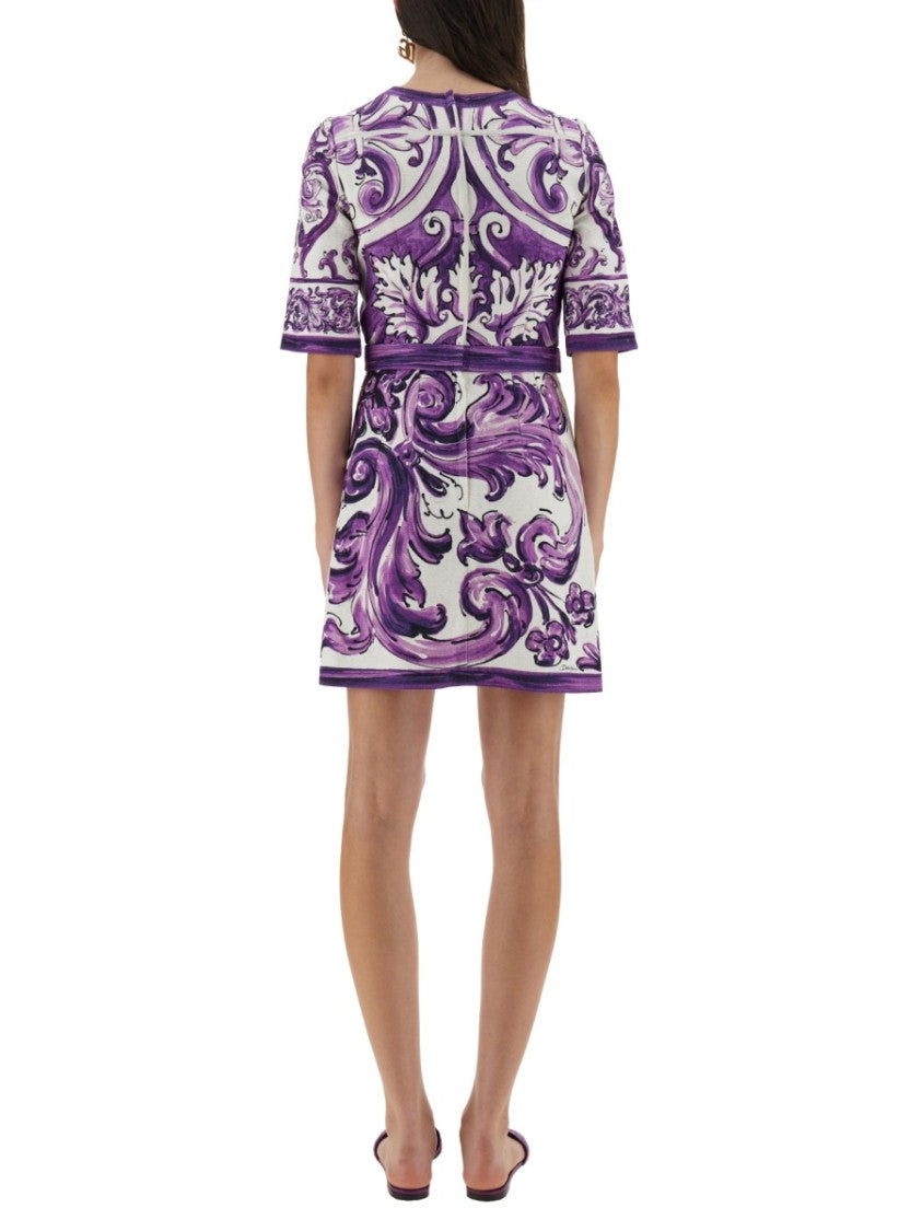 Dolce & Gabbana Baroque-Inspired Majolica Print Mini Dress
