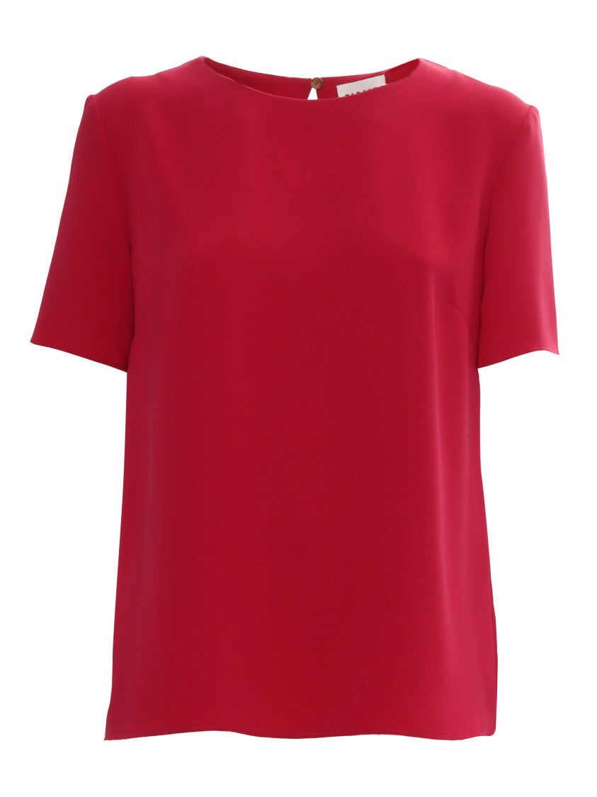 P.A.R.O.S.H. Red Blouse With Keyhole Back