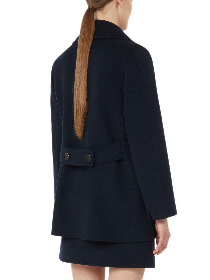 Max Mara Double-Breasted Pure Wool Caban With Adjustable Martingale