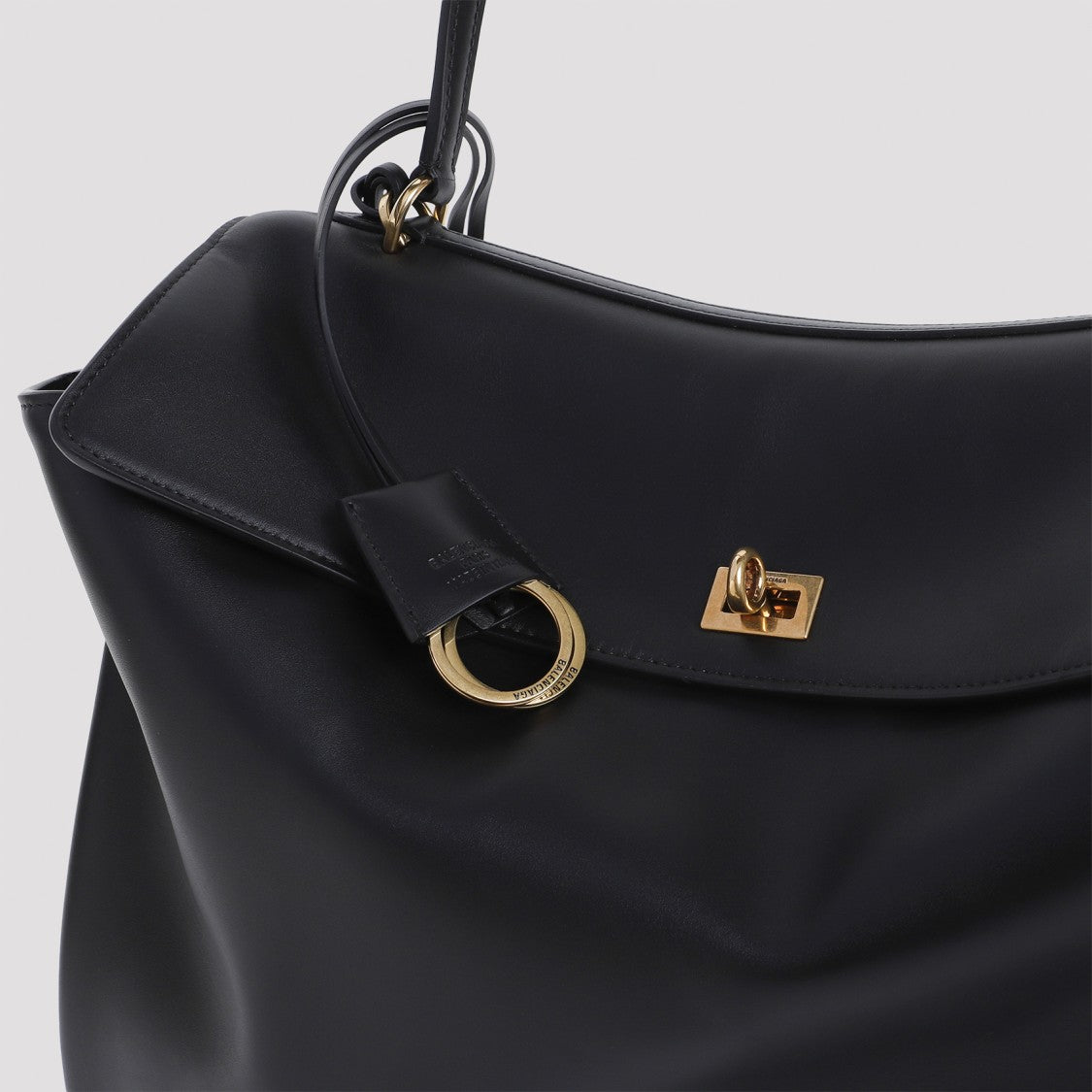 Balenciaga Black Calf Leather Rodeo Bag