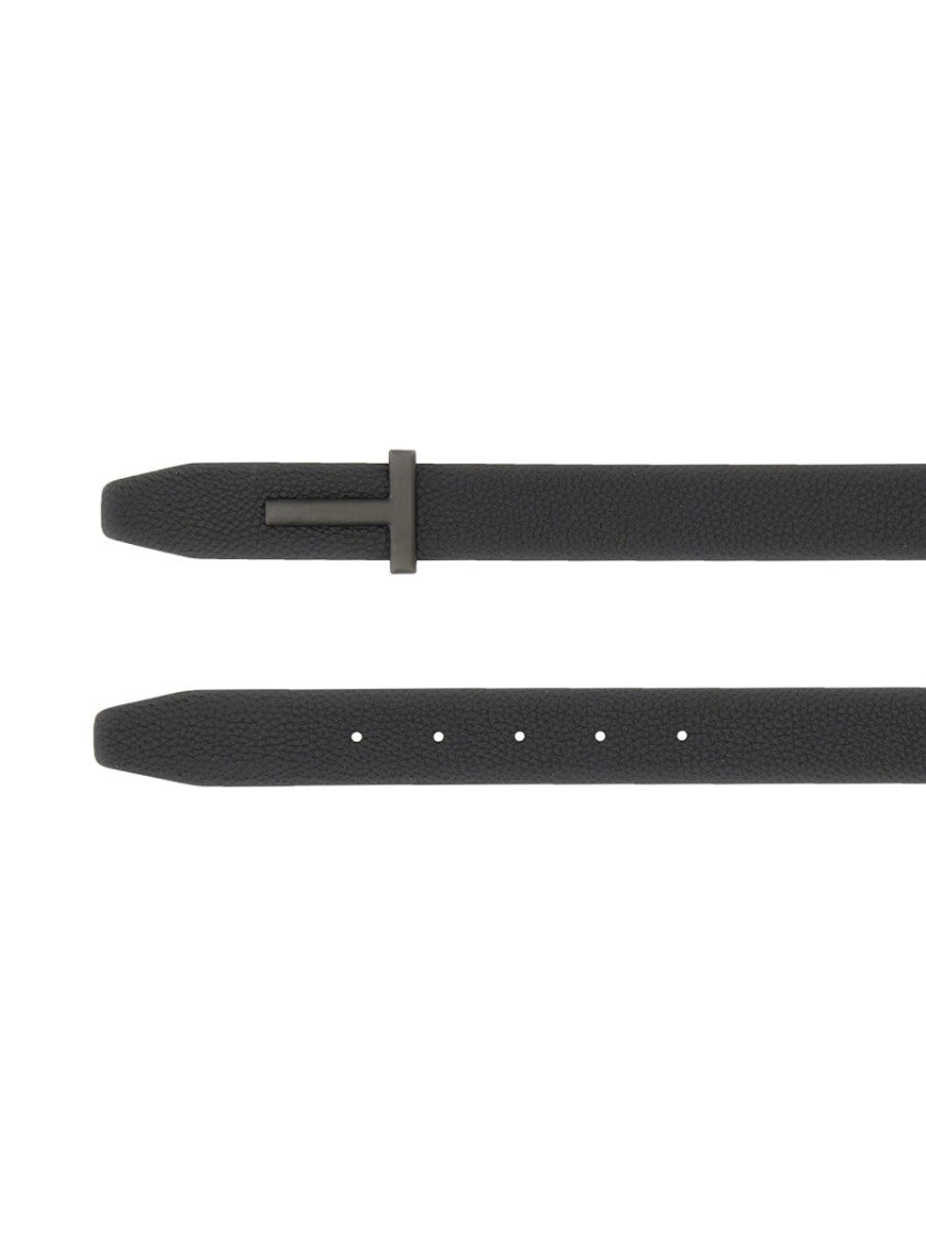 Tom Ford Black Calf Leather Belt