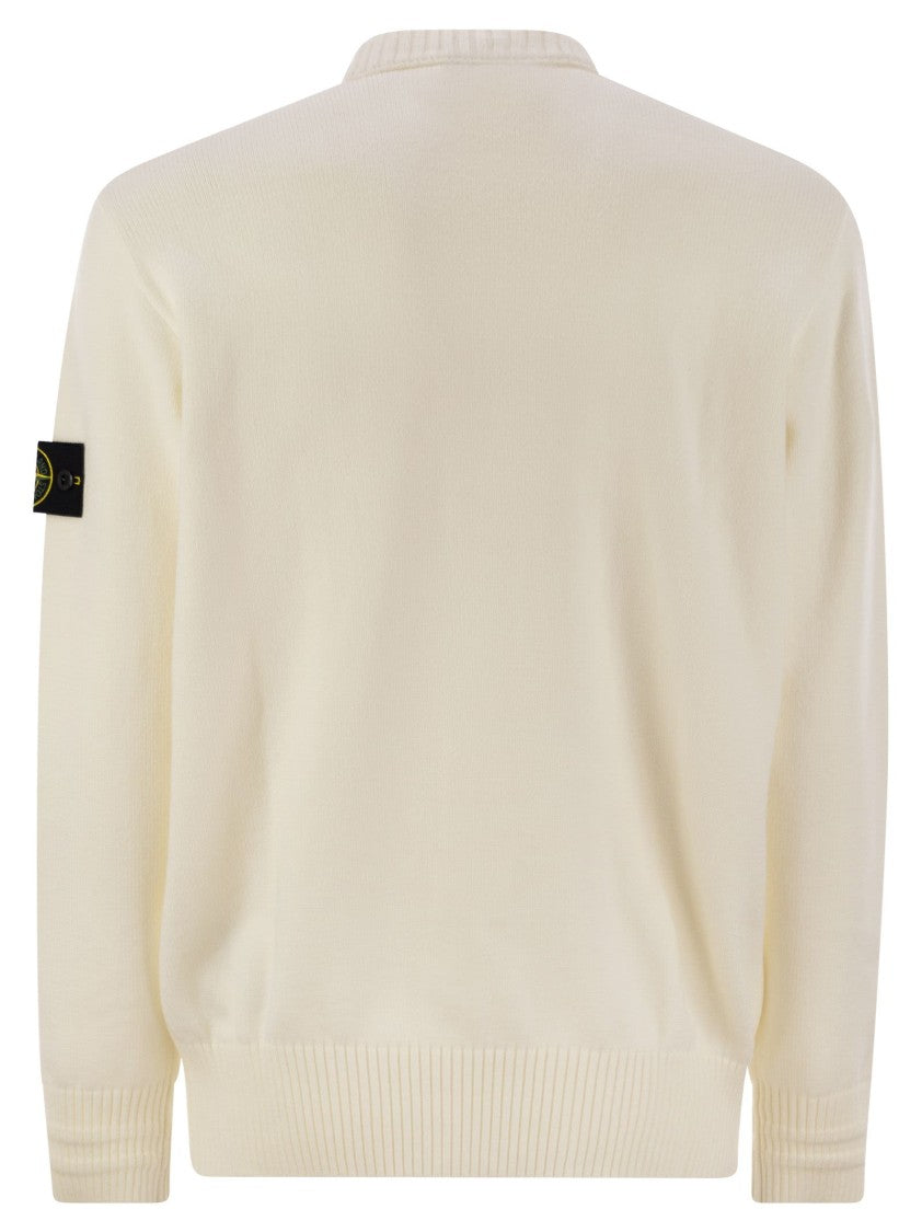 Stone Island Cotton-Blend Crew-Neck Jumper