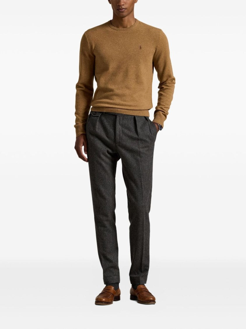 Polo Ralph Lauren Crew Neck Brown Wool Sweater