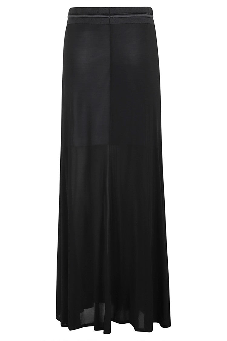 Helmut Lang Flared Black Hosiery Skirt