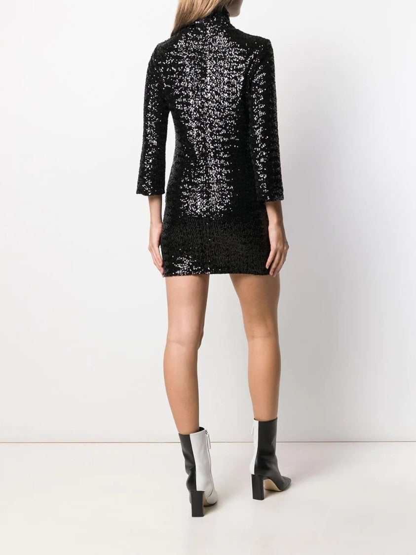Fabiana Filippi Black Coat With Sequin Detailing And Timeless Design