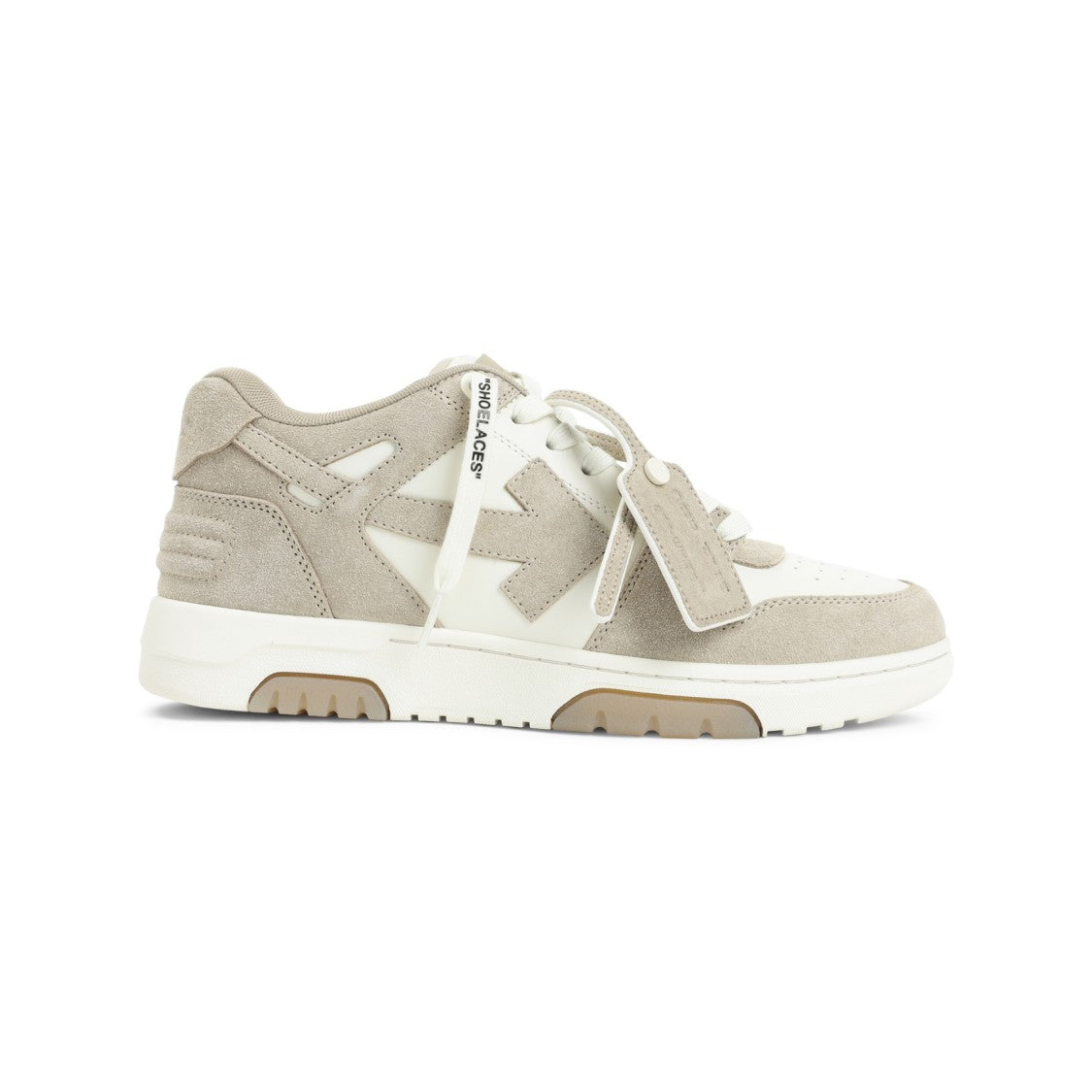 Off-White Out Of Office Beige Leather Sneakers