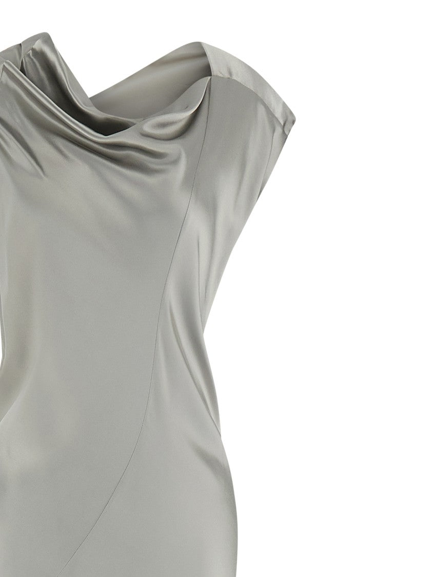 Alberta Ferretti Mermaid Silhouette Satin Evening Dress