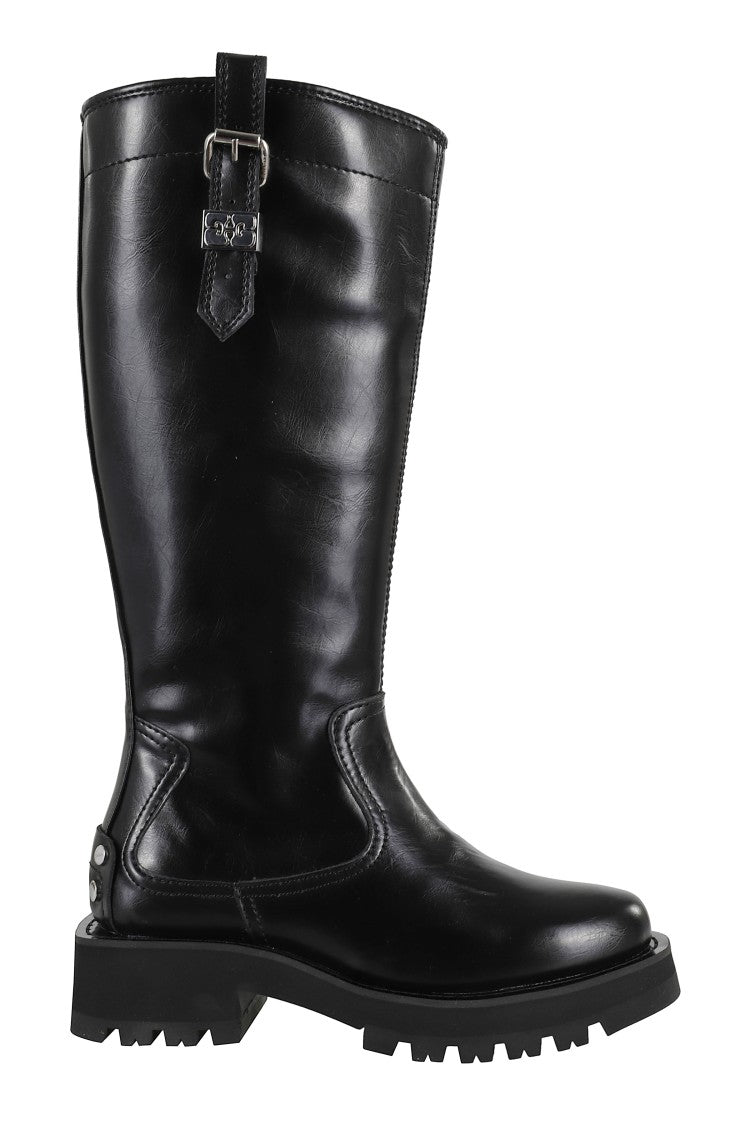 Ganni Studs High Boot Crinkle