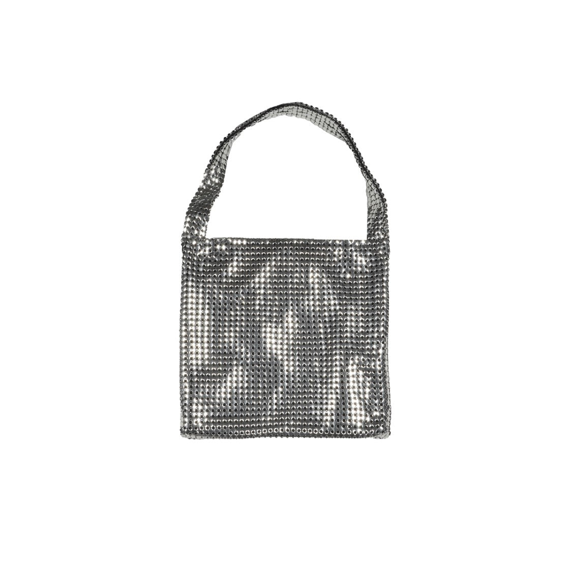 Rabanne Square Shoulder Bag In Aluminum Mesh