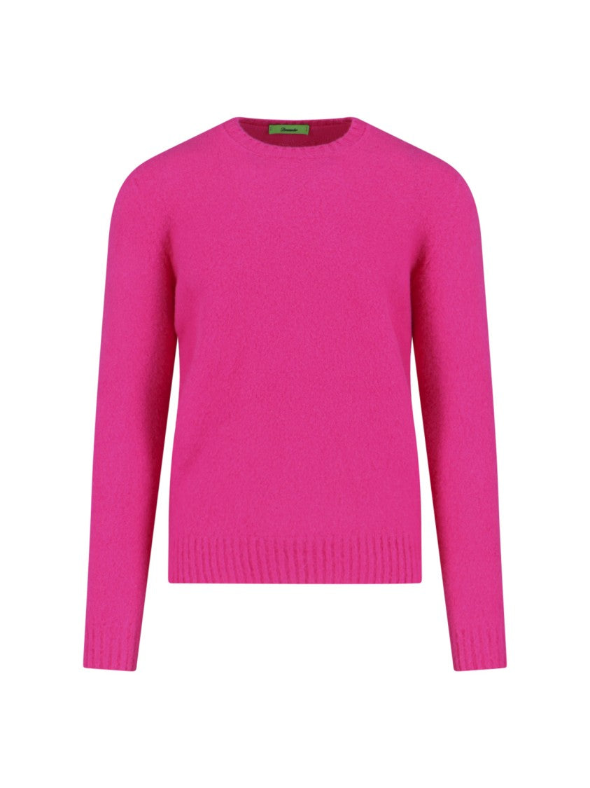 Drumohr Lambswool Sweater, Fuchsia, Crew Neck, Long Sleeves