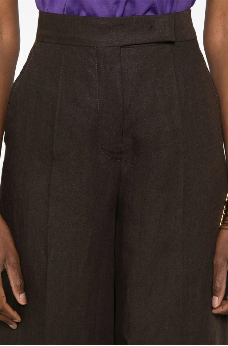 Max Mara Wide-Leg Pants With High Waist And Flowing Silhouette