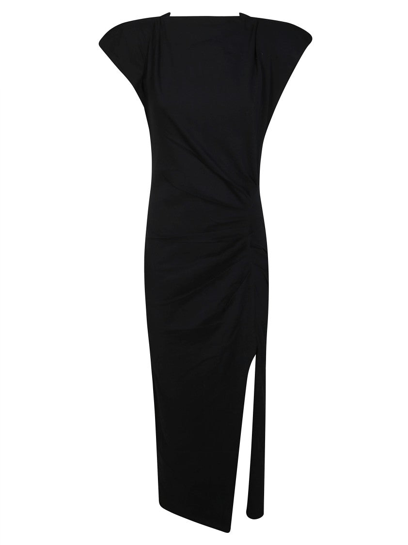 Isabel Marant Étoile Fitted Midi Dress With Structured Cap Sleeves