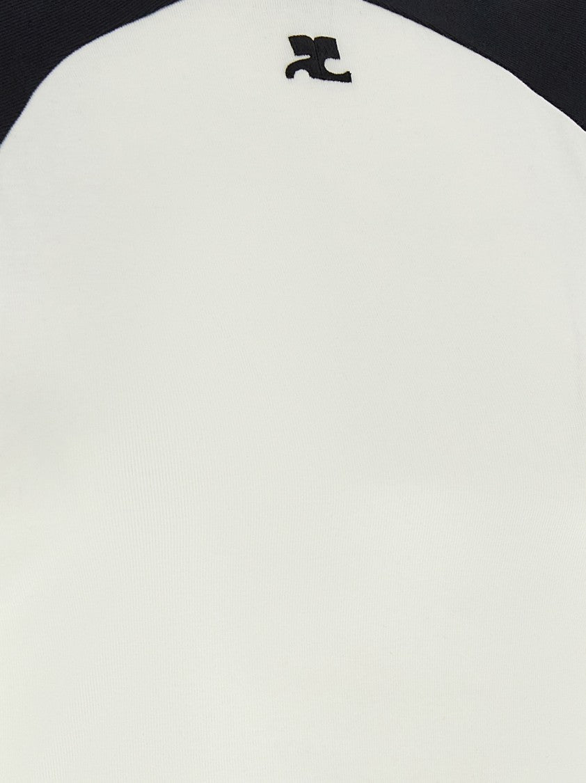 Courrèges 'Circle Contrast' T-Shirt