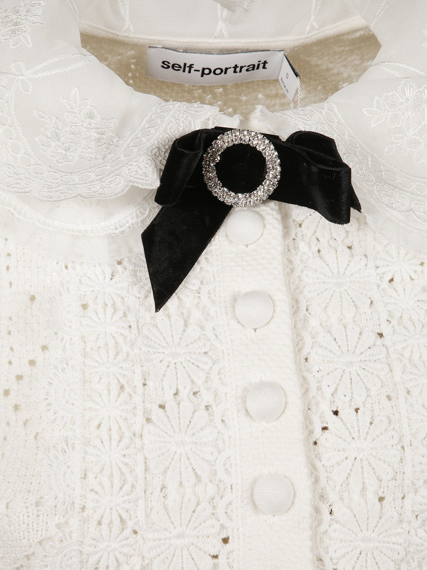 Self-Portrait White Lace Mini Dress